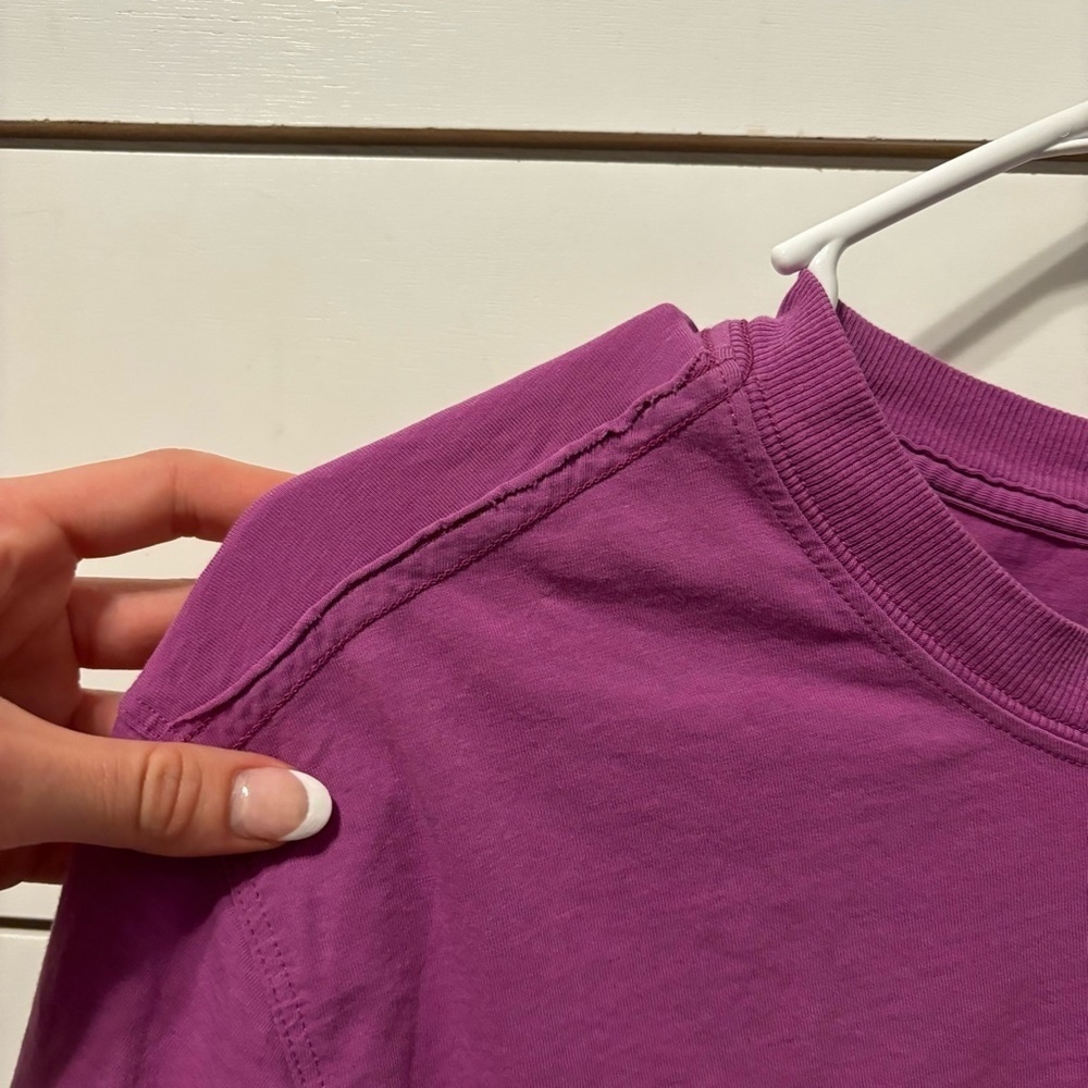 Lululemon All Yours Cropped T-Shirt Vivid Plum - Picture 4 of 6